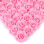 Dark pink artificial stemless foam rose heads 200pcs for wedding DIY party home decor