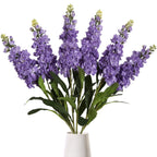 Dark Purple Delphinium Flowers 6pcs 34 Inch Long Stem for modern wedding decor by IPOPU