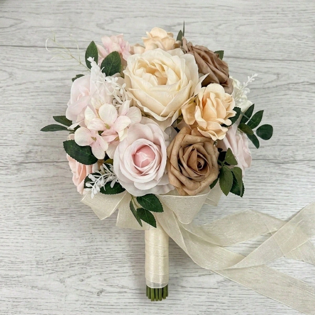11.8 Inch Flower Bouquet for Bride Artificial Flowers Bouquet Bridesmaid Bouquet Bridal Bouquet Tossing Bouquet for Wedding Ceremony Anniversary