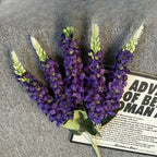 Artificial delphinium hyacinth bouquet 22.4in dark purple faux flowers for wedding centerpiece home decor