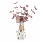 Artificial Eucalyptus Stems in Glass Vase with Faux Water | Faux Greenery for Bathroom Desk Shelf Coffee Table Decor