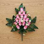 Cemetery flowers memorial rose bouquets with arranged for gravesite decoration by IPOPU