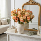Rose & daisy bouquet UV resistant 2pcs arranged for 5 colors faux flower by IPOPU
