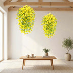 Hanging Artificial Potted Faux Eucalyptus Plants and Flowers for Modern Boho Farmhouse Bathroom Office Desk Wall Book Shelf Living Room Aesthetic Decor Indoor