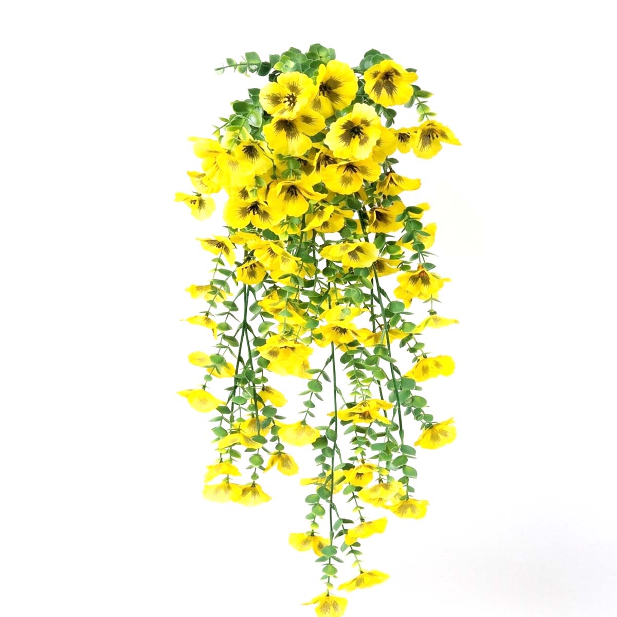 Hanging Artificial Potted Faux Eucalyptus Plants and Flowers for Modern Boho Farmhouse Bathroom Office Desk Wall Book Shelf Living Room Aesthetic Decor Indoor