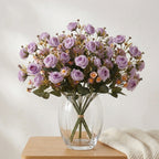 Rose & daisy bouquet UV resistant 2pcs arranged for 5 colors faux flower by IPOPU