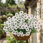 Artificial Pansy Flowers Outdoor Spring Flowers Pansies Wildflower UV Resistant Plants Faux Impatiens for Window Box Wedding Party Outside Garden Porch Decor