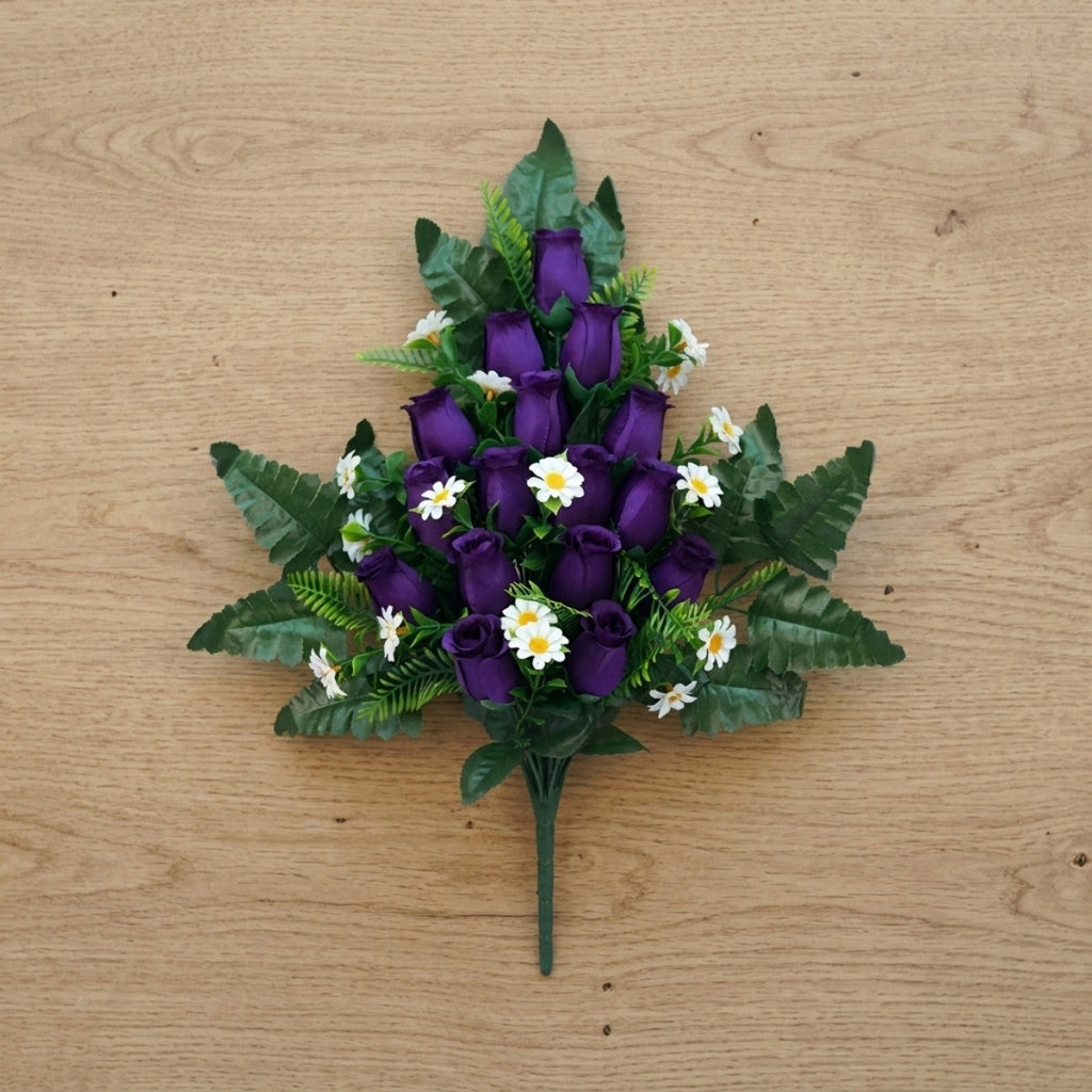 Cemetery flowers memorial rose bouquets with arranged for gravesite decoration by IPOPU