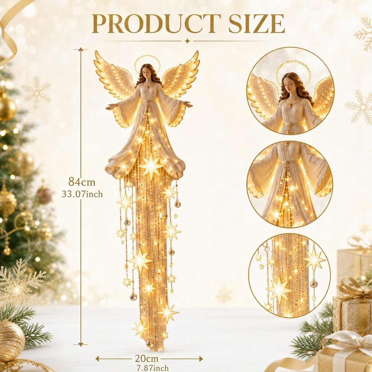 Starglow Cascading Christmas Angel Wall Light
