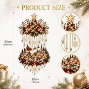 Christmas Tree Village Wall Hanging with Warm Lights