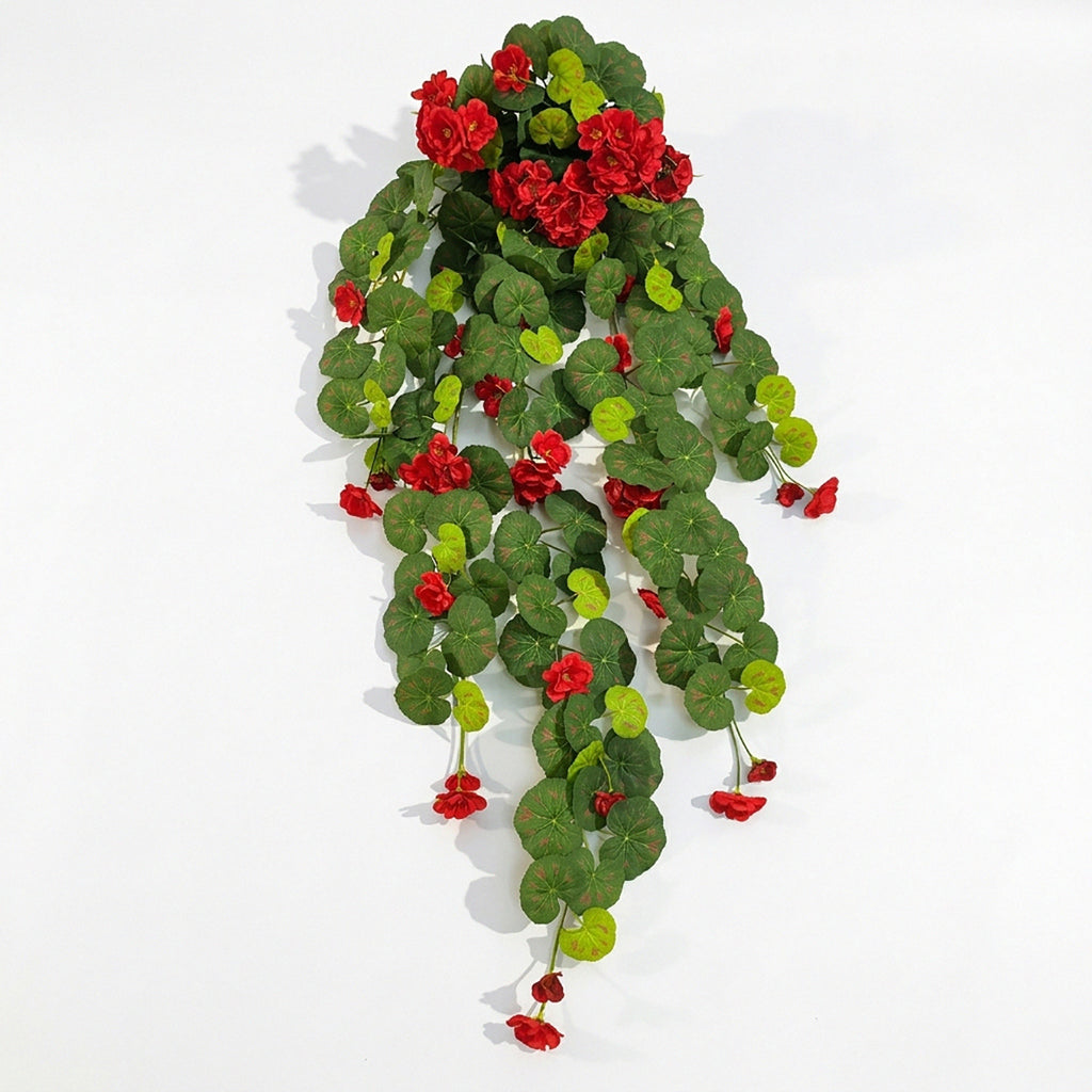 Morning glory hanging flower vine arranged for faux cascading plant by IPOPU