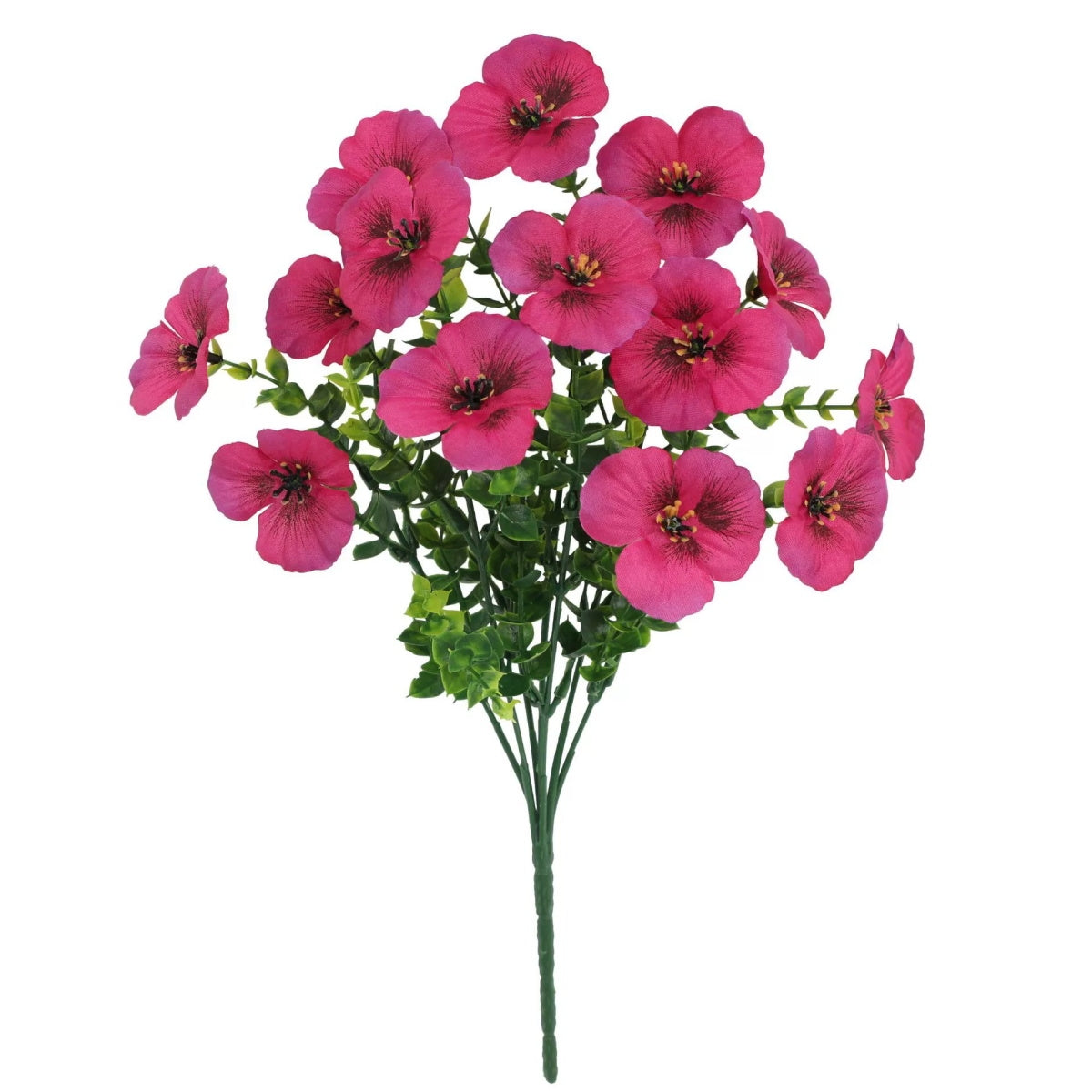 Artificial Pansy Flowers Outdoor Spring Flowers Pansies Wildflower UV Resistant Plants Faux Impatiens for Window Box Wedding Party Outside Garden Porch Decor