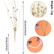 Glitter Red Berry Stem Picks – 20 Pcs, 17 in