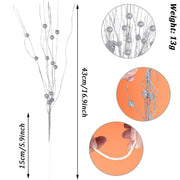 Glitter Red Berry Stem Picks – 20 Pcs, 17 in