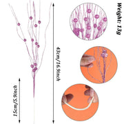 Glitter Red Berry Stem Picks – 20 Pcs, 17 in