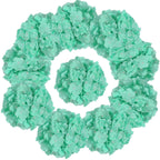 Green artificial hydrangea flower heads 10pcs for wedding centerpiece party DIY decor