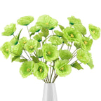 Green artificial poppy flowers 6pcs 32 inch for wedding home party table centerpiece decoration