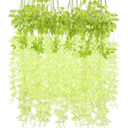Green artificial wisteria vine garland 12pcs 3.6ft for wedding arch garden home decor