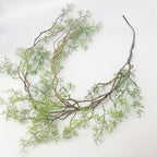 Green artificial twig vine garland faux greenery for wall hanging wedding backdrop and home decor
