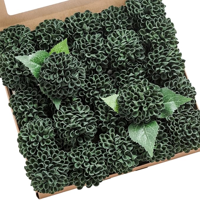 Green foam artificial flowers 25pcs for wedding centerpiece graduation party home decor