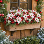 Christmas Poinsettia Floral Arrangement – 12 Pcs