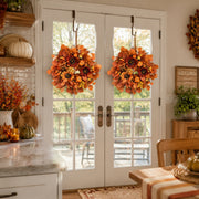 19.7 in Thanksgiving Pumpkin Sunflower Wreath