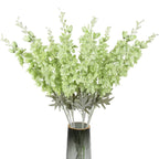 Light green artificial delphinium larkspur 8pcs 33.5in long stem for tall vase home decor