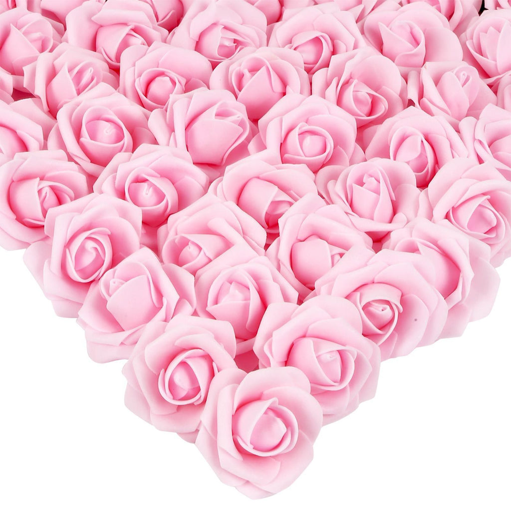 Light pink artificial stemless foam rose heads 200pcs for wedding DIY party home decor