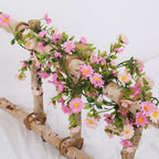 Light pink artificial daisy flower vine garland 6.9ft wedding arch party indoor outdoor decor