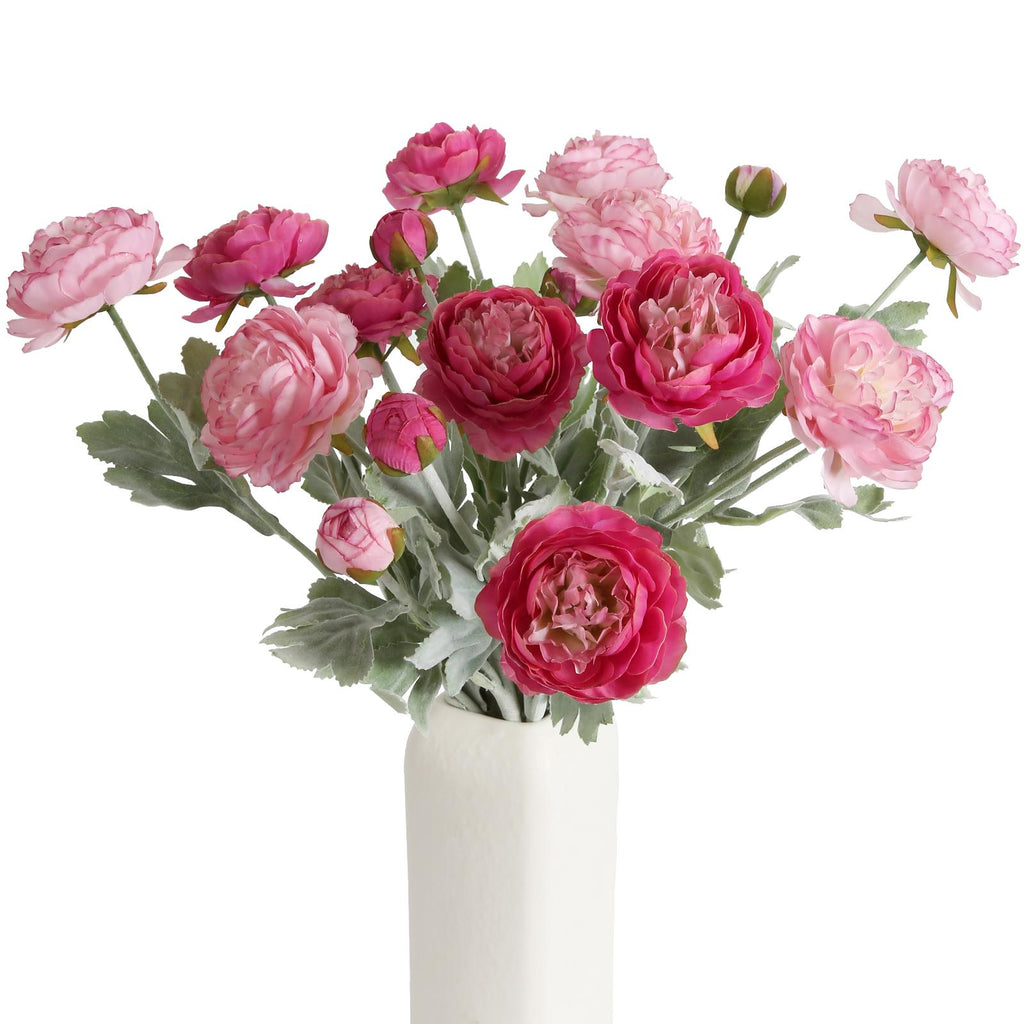 Mix pink artificial peony rose combo bouquet 6pcs for home table wedding party farmhouse decor