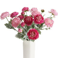 Mix pink artificial peony rose combo bouquet 6pcs for home table wedding party farmhouse decor