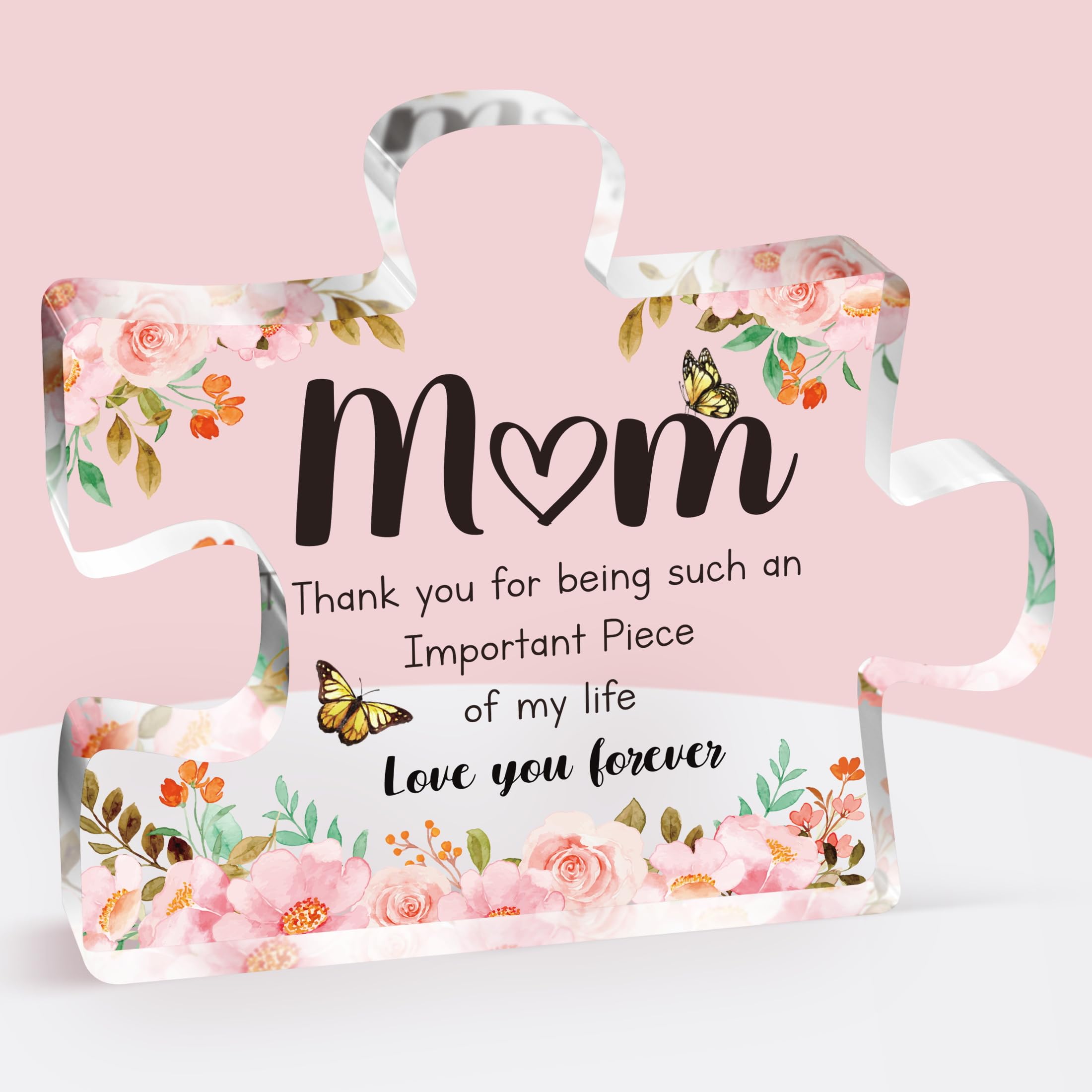 Engraved acrylic puzzle plaque gift for mom for Mother's Day
