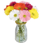 Multicolor gerbera daisy artificial flowers 20pcs with stems for party and home decor
