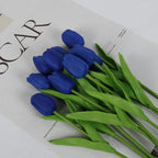 24PCS White Tulips Artificial Flowers Real Touch Tulips Flowers White Tulips Flowers for Home Table Decoration Wedding Bouquet Party Baby Shower Centerpieces Bridal Bouquet Decor