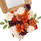 Orange artificial rose heads bulk for wedding centerpiece bouquet home decor DIY