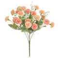 Orange bulk carnation artificial flowers with stems for wedding home hotel outdoor decor
