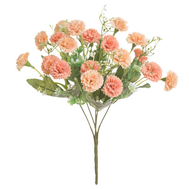 Orange bulk carnation artificial flowers with stems for wedding home hotel outdoor decor