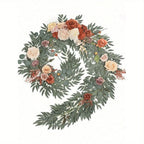 Orange artificial silk flower garland for wedding table runner arch wreath chair back decor