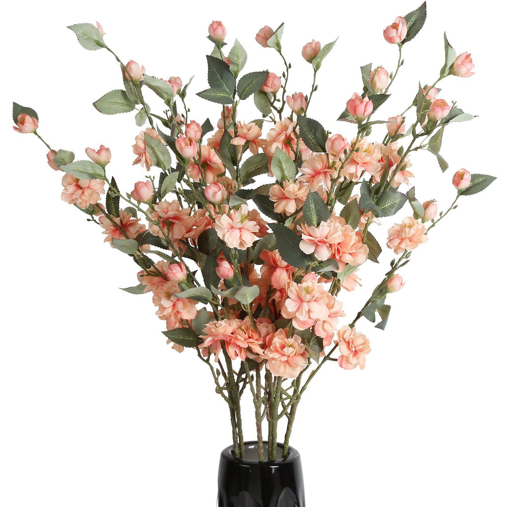 Orange Cherry Blossom Flowers 6pcs for wedding home decor by IPOPU