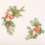 Orange Rose Flower Swag for modern wedding decor by IPOPU