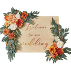 Orange Flowers for Wedding Welcome Sign & Arch for ceremony backdrop by IPOPU