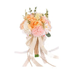Orange bridal bridesmaid hand bouquet simulation flowers for wedding church ceremony decoration