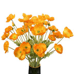 Orange handmade artificial faux blooms 10pcs for home wedding holiday DIY decor