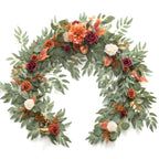 Orange artificial floral sphere centerpiece for wedding table party home display ornament decor