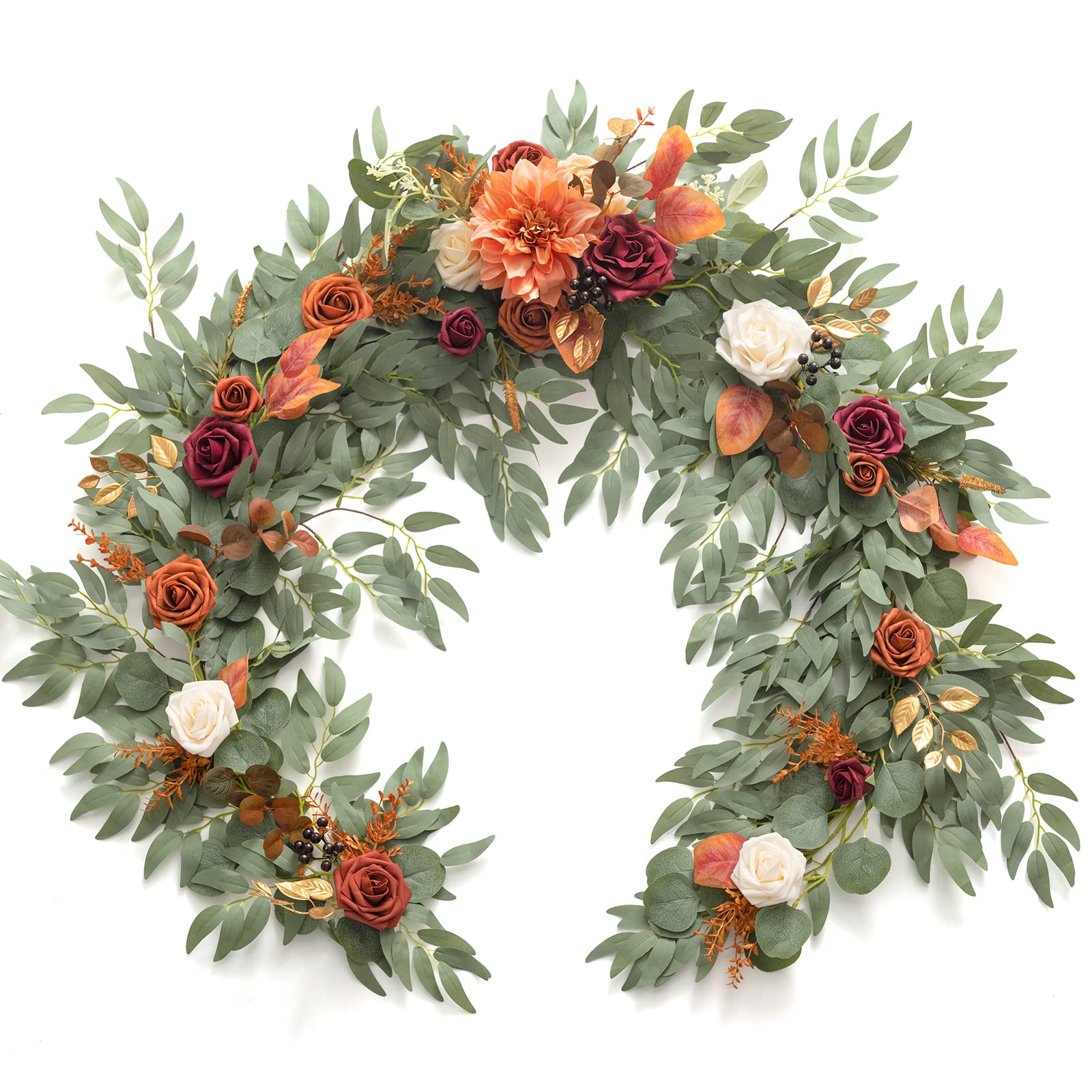 Orange artificial floral sphere centerpiece for wedding table party home display ornament decor