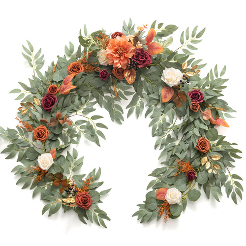 Orange artificial floral sphere centerpiece for wedding table party home display ornament decor