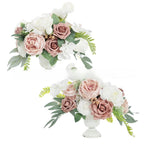 Pink blush wedding flower ball garland 2pcs artificial centerpiece table display wedding decor