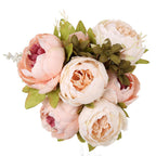 Pink Vintage Peonies and Hydrangeas Bouquet for wedding bridal cente by IPOPU