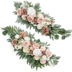 Pink artificial floral swag garland wedding arch table runner centerpiece decor