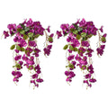 Pink UV Resistant Hibiscus Flower Hanging Decor Set of for outdoor garden patio by IPOPU